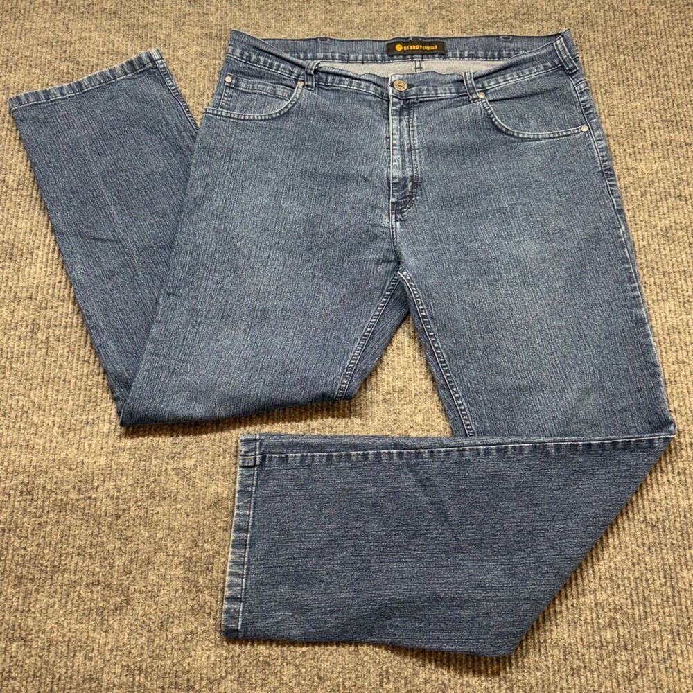 Sturdy Casuals Mens 44 Straight‎ Leg Jeans Medium Wash Rugged Workwear Denim